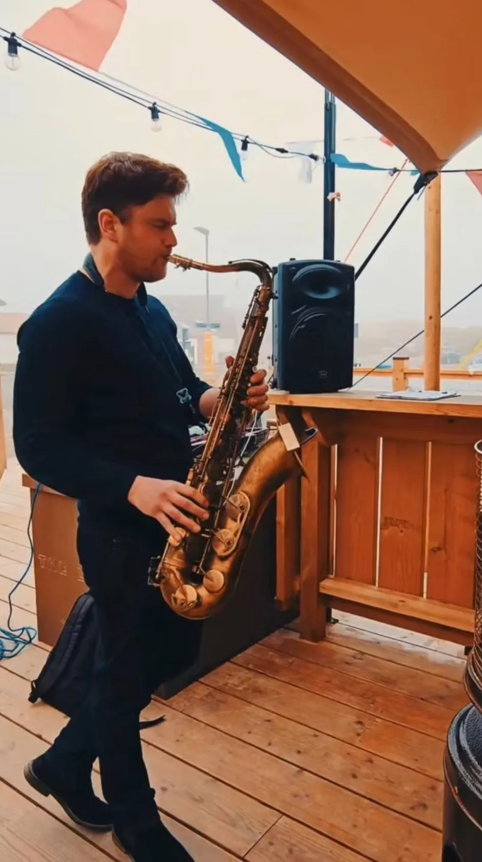 Jonny performing at outdoor event